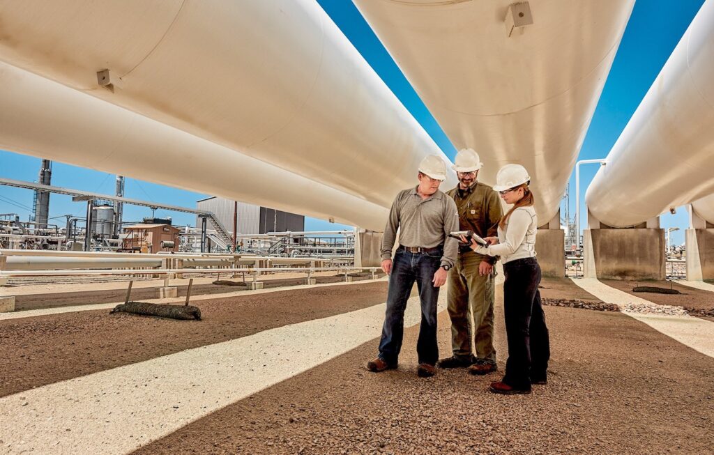 Douglas Processing Plant - Jeff, Jamie, Chris without the pipe